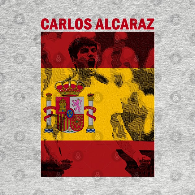 Alcaraz Engraved Spain Flag by Chillashop Artstudio